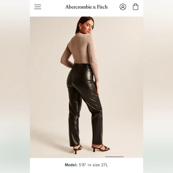 Abercrombie and Fitch leather pants - Picture 4 of 4